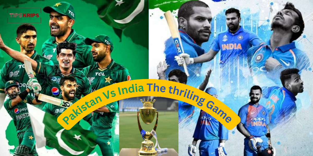 India vs Pakistan the thrilling game with background of two teams players